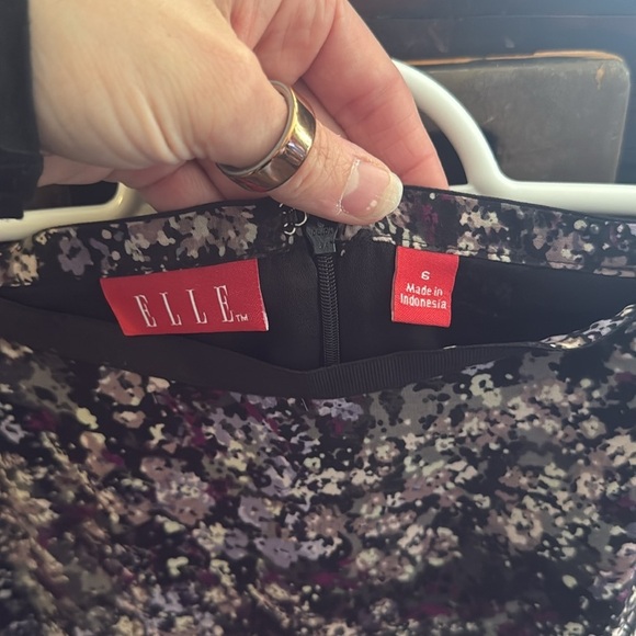 Floral Purple Maxi Skirt with Ruffle Hem - Picture 2 of 4